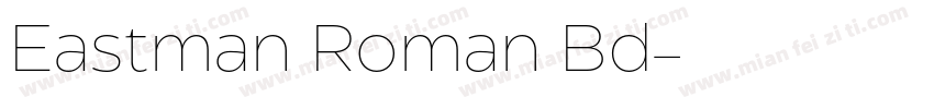 Eastman Roman Bd字体转换